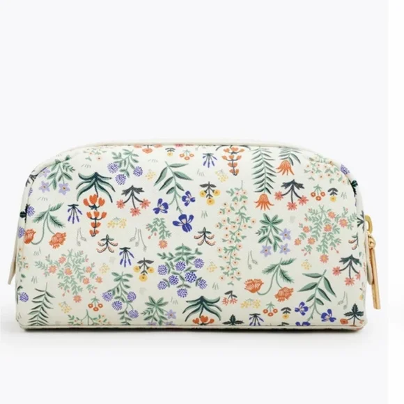 Rifle Paper Co. | Small Cosmetic Pouch | White Menagerie Garden - Picture 1 of 5